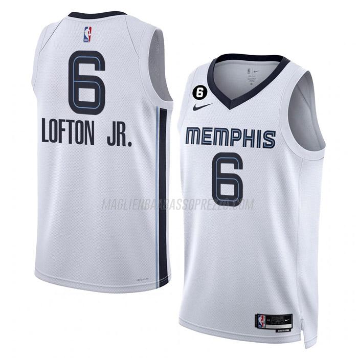 maglia kenneth lofton jr memphis grizzlies di 6 uomo association edition 2023 bianco