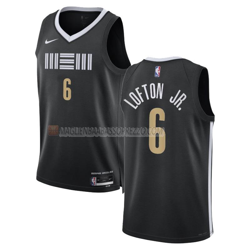 maglia kenneth lofton jr memphis grizzlies di 6 uomo city edition 2023-24 nero