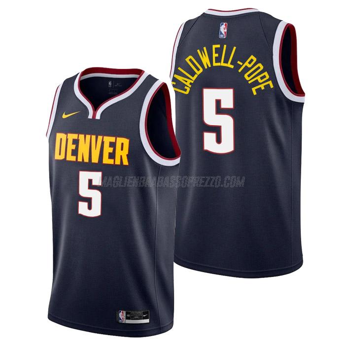 maglia kentavious caldwell-pope denver nuggets di 5 uomo icon edition 2023 blu navy