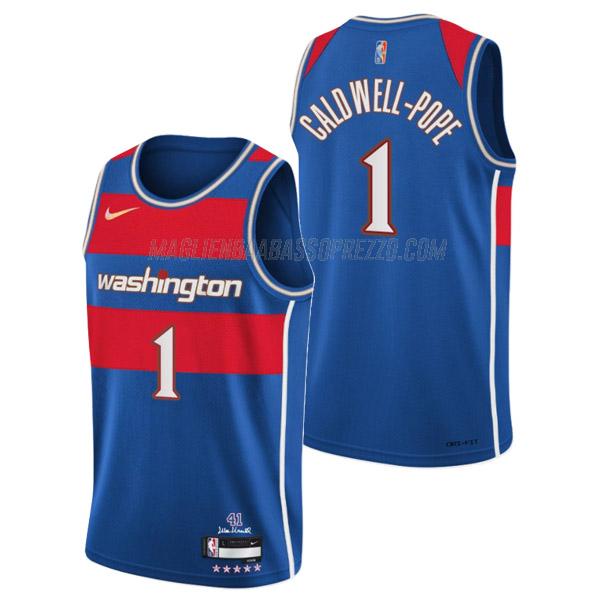 maglia kentavious caldwell-pope washington wizards di 1 uomo city edition 2022 blu