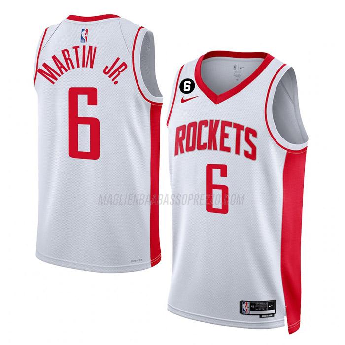 maglia kenyon martin jr houston rockets di 6 uomo association edition 2023 bianco