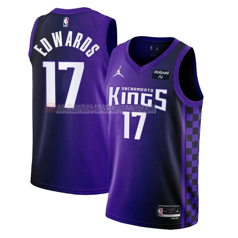 maglia kessler edwards sacramento kings di 17 uomo statement edition 2023-24 viola