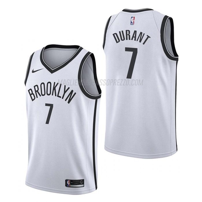 maglia kevin durant brooklyn nets di 7 uomo association edition 2023 bianco