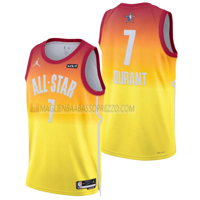 maglia kevin durant nba all-star di 7 uomo 2023 arancia