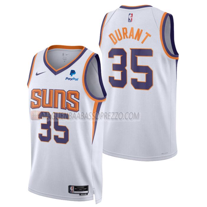 maglia kevin durant phoenix suns di 35 uomo association edition 2023 bianco