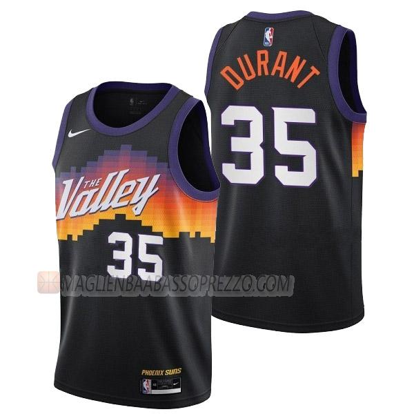 maglia kevin durant phoenix suns di 35 uomo city edition 2023 nero