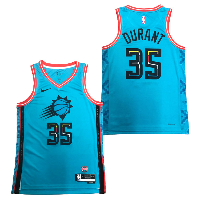 maglia kevin durant phoenix suns di 35 uomo city edition 2023 verde acqua