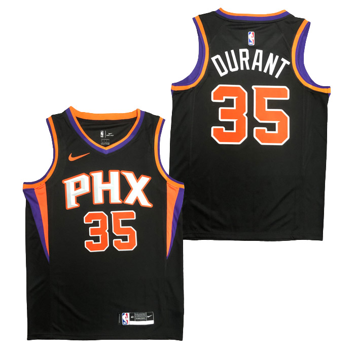 maglia kevin durant phoenix suns di 35 uomo statement edition 2019 nero