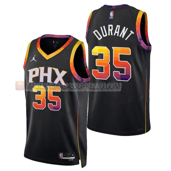 maglia kevin durant phoenix suns di 35 uomo statement edition 2023 nero