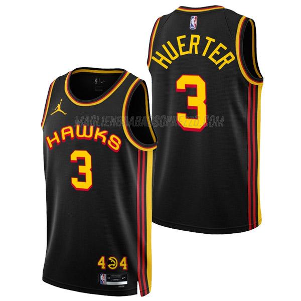 maglia kevin huerter atlanta hawks di 3 uomo statement edition 2023 nero