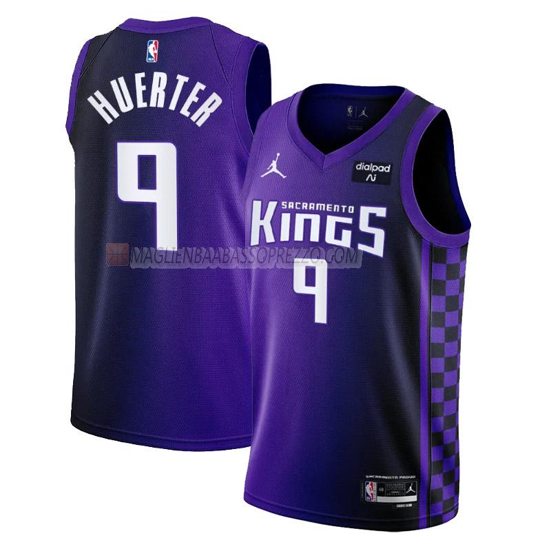 maglia kevin huerter sacramento kings di 9 uomo statement edition 2023-24 viola