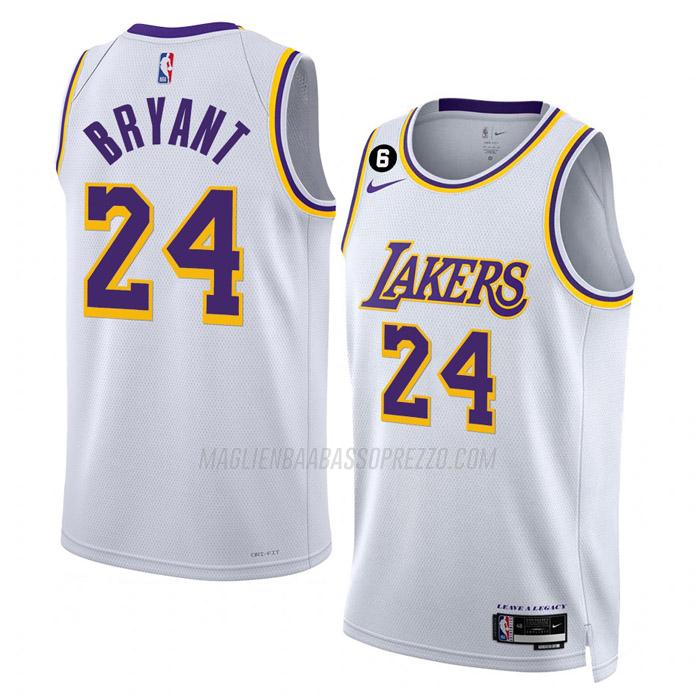 maglia kobe bryant los angeles lakers di 24 uomo association edition 2023 bianco