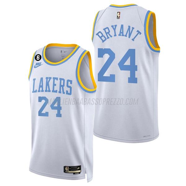 maglia kobe bryant los angeles lakers di 24 uomo classic edition 2023 bianco