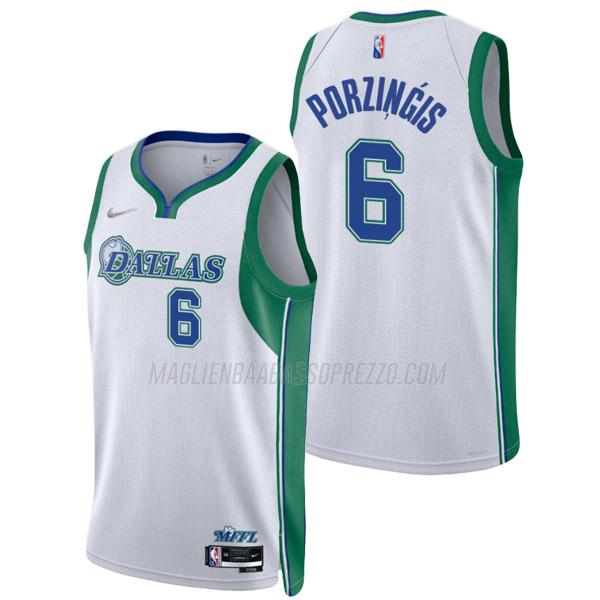 maglia kristaps porzingis dallas mavericks di 6 uomo city edition 2022 bianco