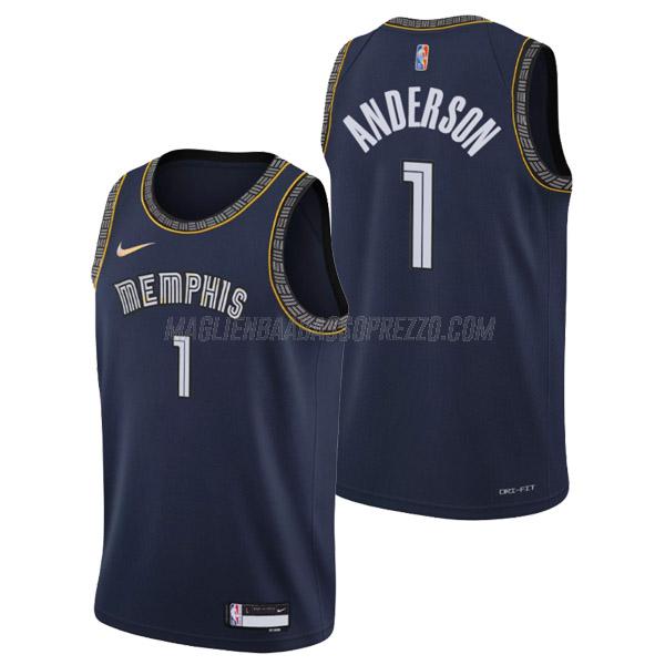 maglia kyle anderson memphis grizzlies di 1 uomo city edition 2022 blu navy