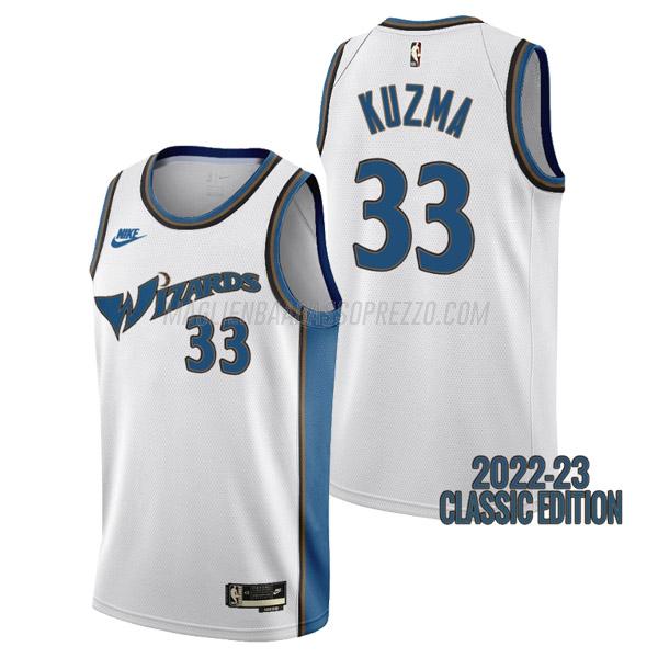 maglia kyle kuzma washington wizards di 33 uomo classic edition 2023 bianco