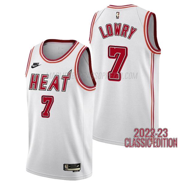 maglia kyle lowry miami heat di 7 uomo classic edition 2023 bianco