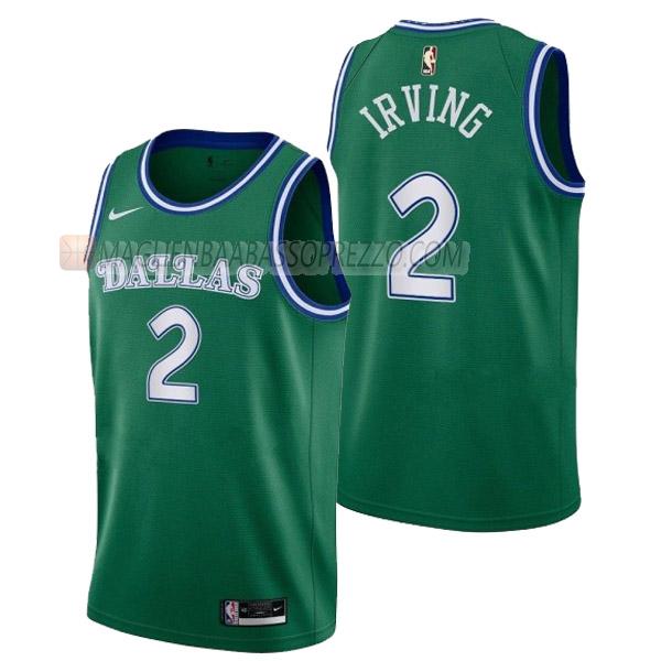 maglia kyrie irving dallas mavericks di 2 uomo classic edition 2023 verde