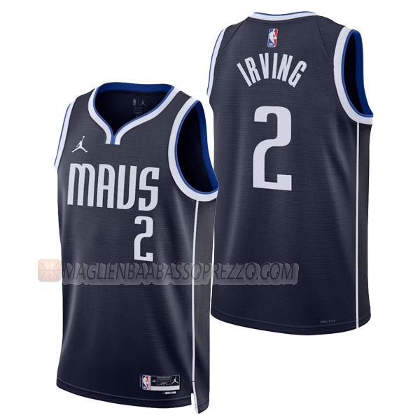 maglia kyrie irving dallas mavericks di 2 uomo statement edition 2023 blu navy