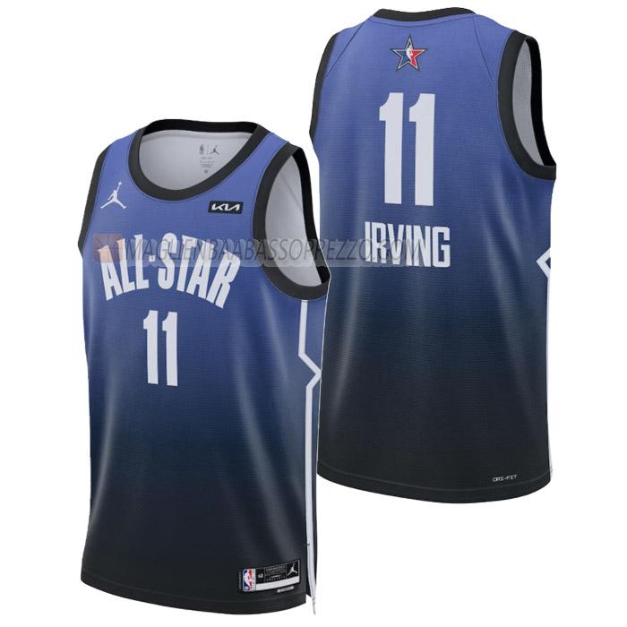 maglia kyrie irving nba all-star di 11 uomo 2023 blu