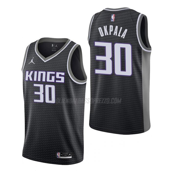 maglia kz okpala sacramento kings di 30 uomo statement edition 2023 nero