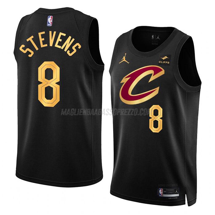 maglia lamar stevens cleveland cavaliers di 8 uomo statement edition 2023 nero