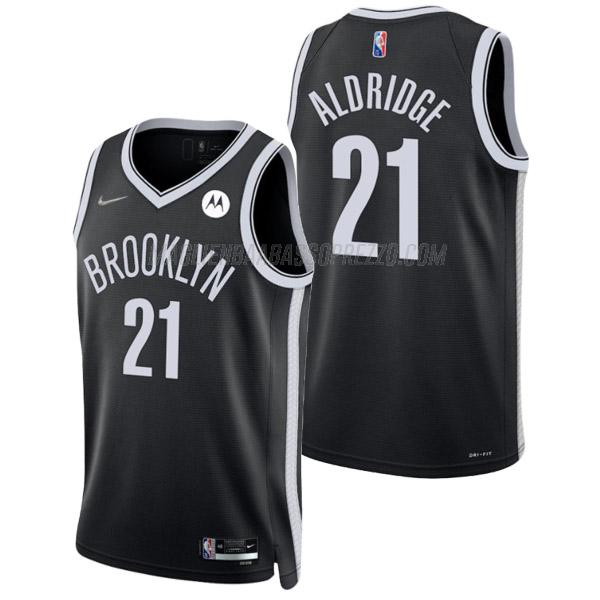 maglia lamarcus aldridge brooklyn nets di 21 uomo icon edition 2022 nero