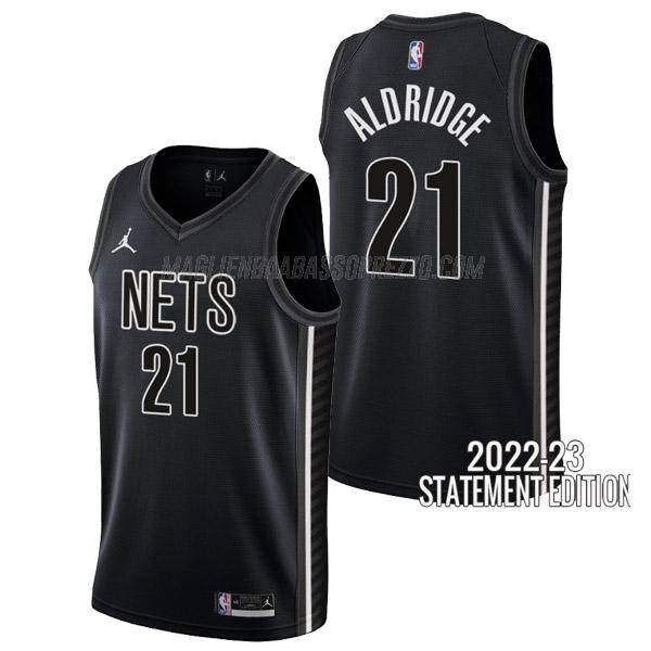 maglia lamarcus aldridge brooklyn nets di 21 uomo statement edition 2023 nero