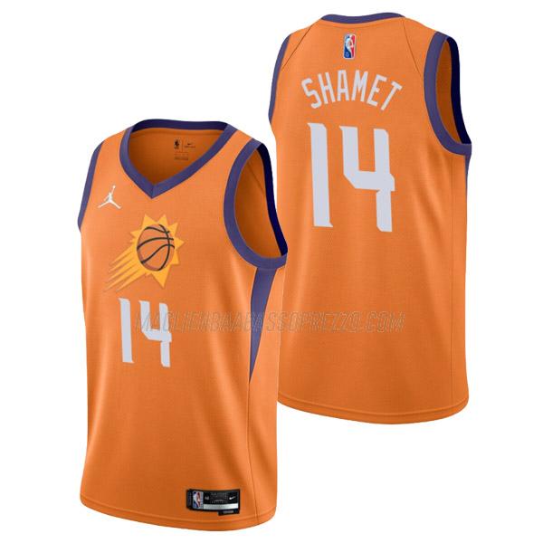 maglia landry shamet phoenix suns di 14 uomo statement edition 2022 arancia