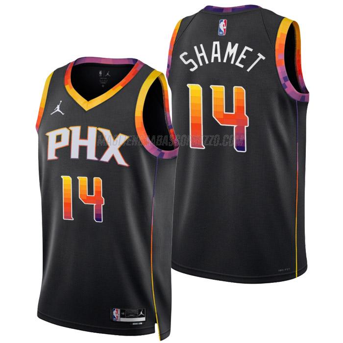 maglia landry shamet phoenix suns di 14 uomo statement edition 2023 nero