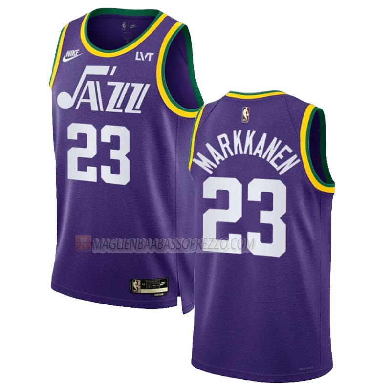 maglia lauri markkanen utah jazz di 23 uomo classic edition 2023-24 viola