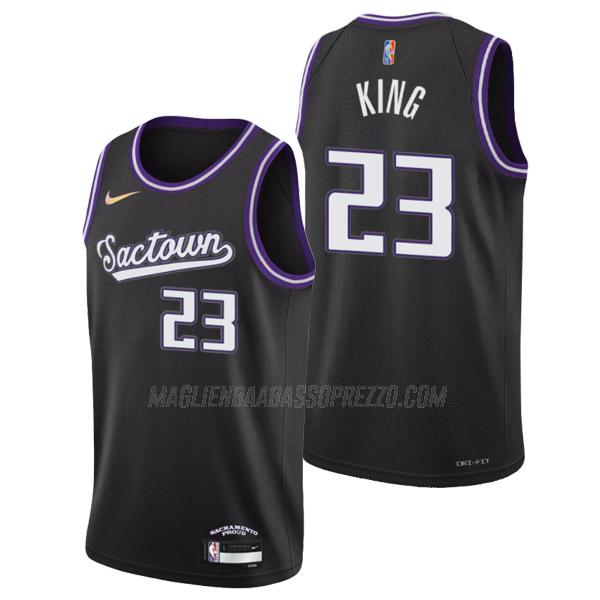 maglia louis king sacramento kings di 23 uomo city edition 2022 nero