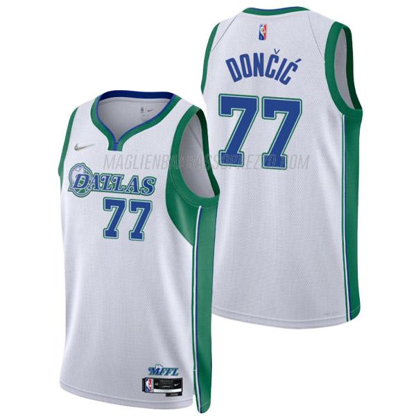 maglia luka doncic dallas mavericks di 77 uomo city edition 2022 bianco