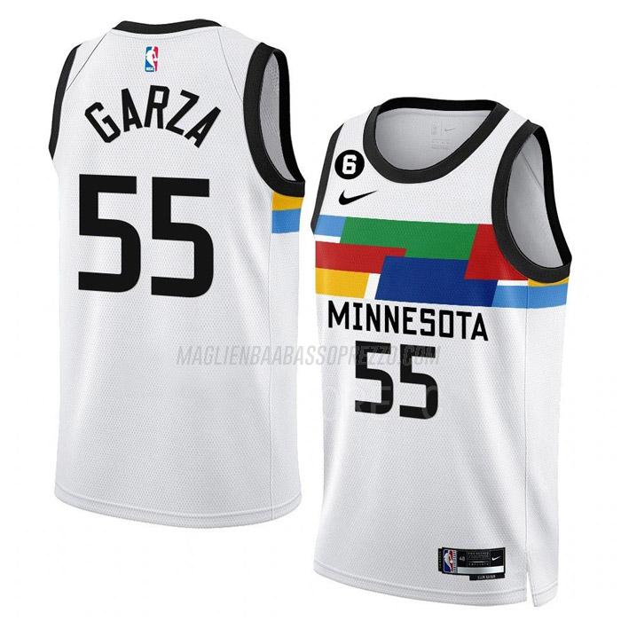 maglia luka garza minnesota timberwolves di 55 uomo city edition 2023 bianco