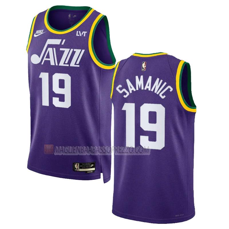 maglia luka samanic utah jazz di 19 uomo classic edition 2023-24 viola