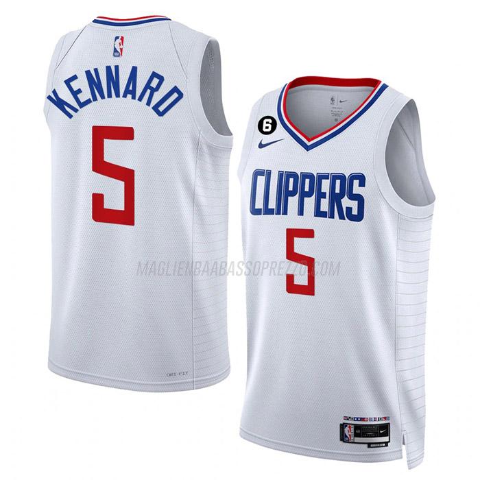 maglia luke kennard los angeles clippers di 5 uomo association edition 2023 bianco