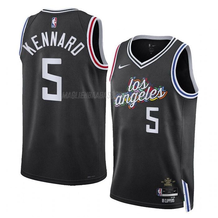 maglia luke kennard los angeles clippers di 5 uomo city edition 2023 nero