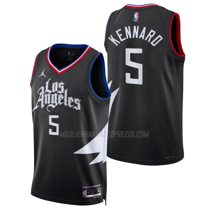 maglia luke kennard los angeles clippers di 5 uomo statement edition 2023 nero