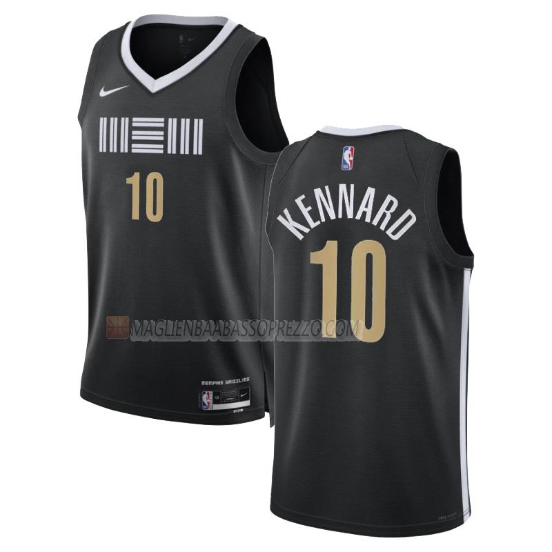 maglia luke kennard memphis grizzlies di 10 uomo city edition 2023-24 nero