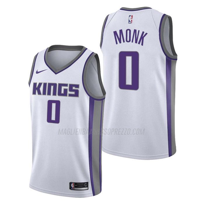 maglia malik monk sacramento kings di 0 uomo association edition 2023 bianco