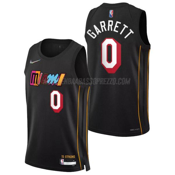 maglia marcus garrett miami heat di 0 uomo city edition 2022 nero