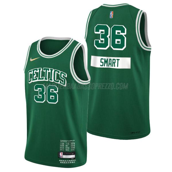 maglia marcus smart boston celtics di 36 uomo city edition 2022 verde