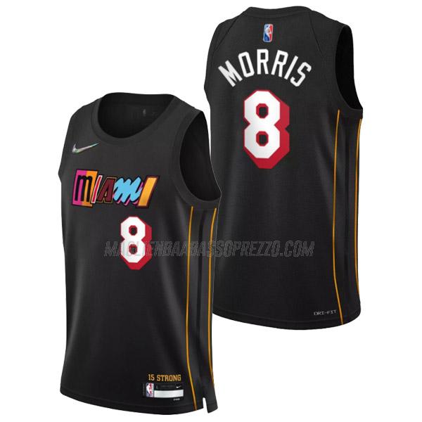 maglia markieff morris miami heat di 8 uomo city edition 2022 nero