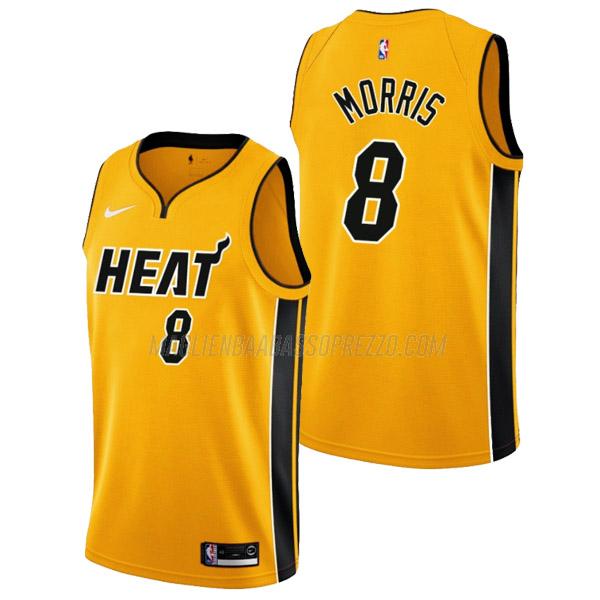 maglia markieff morris miami heat di 8 uomo earned edition 2022 giallo