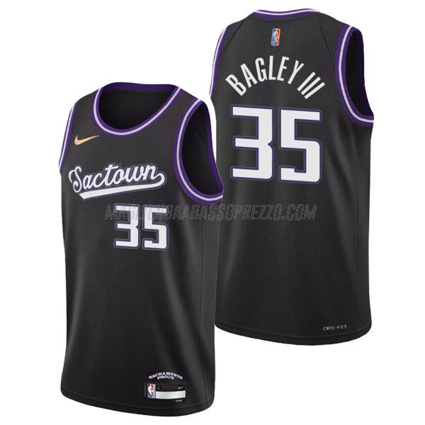 maglia marvin bagley iii sacramento kings di 35 uomo city edition 2022 nero