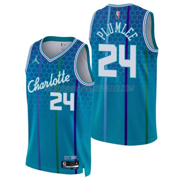 maglia mason plumlee charlotte hornets di 24 uomo city edition 2022 verde