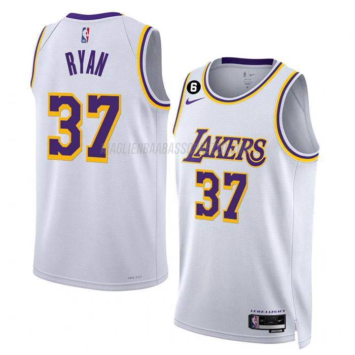 maglia matt ryan los angeles lakers di 37 uomo association edition 2023 bianco