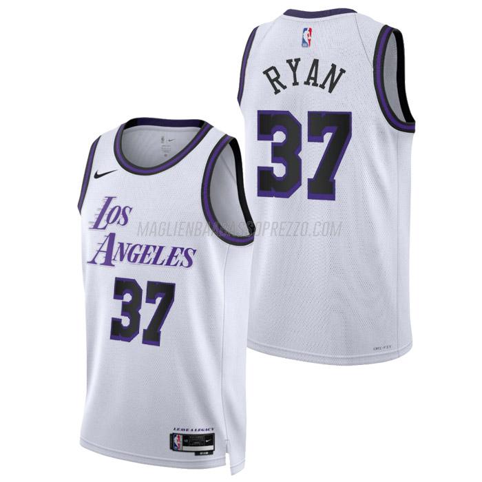 maglia matt ryan los angeles lakers di 37 uomo city edition 2023 bianco