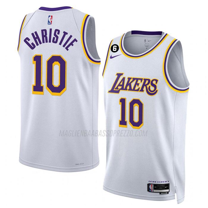 maglia max christie los angeles lakers di 10 uomo association edition 2023 bianco