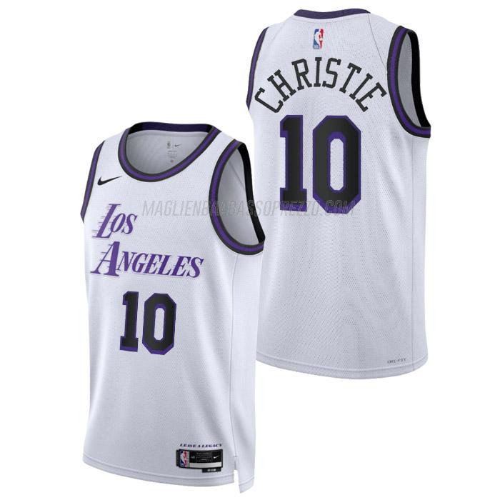 maglia max christie los angeles lakers di 10 uomo city edition 2023 bianco